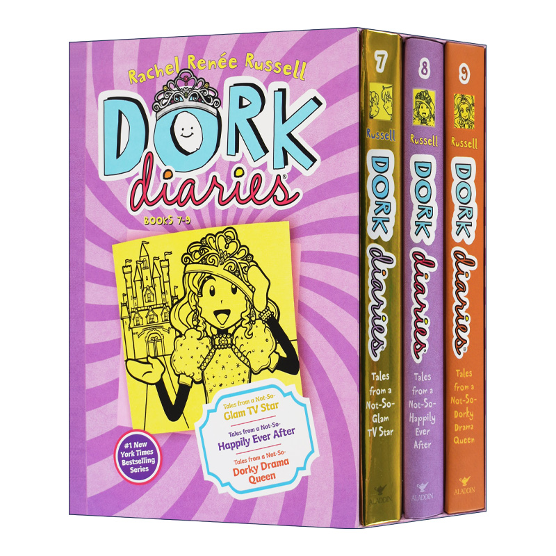 Dork Diaries Box Set Books 7-9 怪诞少女日记 7-9 精装盒装 英文原版儿童漫画