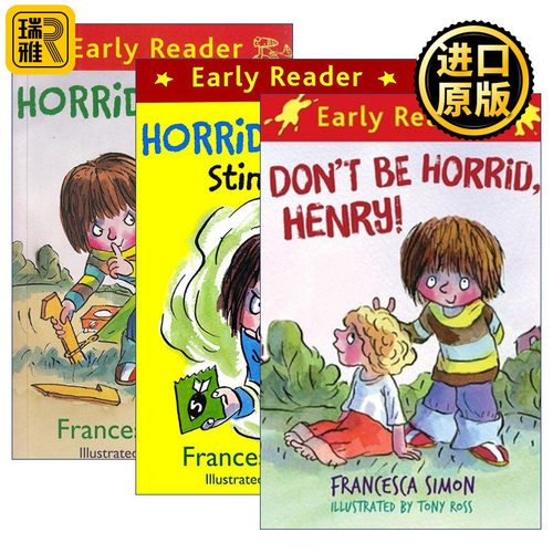 Horrid Henry 淘气包亨利3册 儿童章节桥梁书