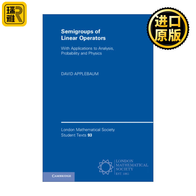 Semigroups of Linear Operators 线性算子半群 伦敦数学会学生文本系列