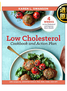 英文原版 Low Cholesterol Cookbook and Action Plan 低胆固醇食谱和行动计划 4周降低胆固醇和改善心脏健康 进口英语原版书籍