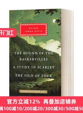 英文原版小说 The Hound of the Baskervilles Study in Scarlet The Sign of Four 福尔摩斯探案 Everyman 英文版 进口英语书籍