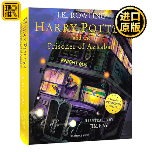 Harry Potter and the Prisoner of Azkaban 哈利波特与阿兹卡班的囚徒 彩绘平装版 蓝思880L V级 DRA50 3-7年级