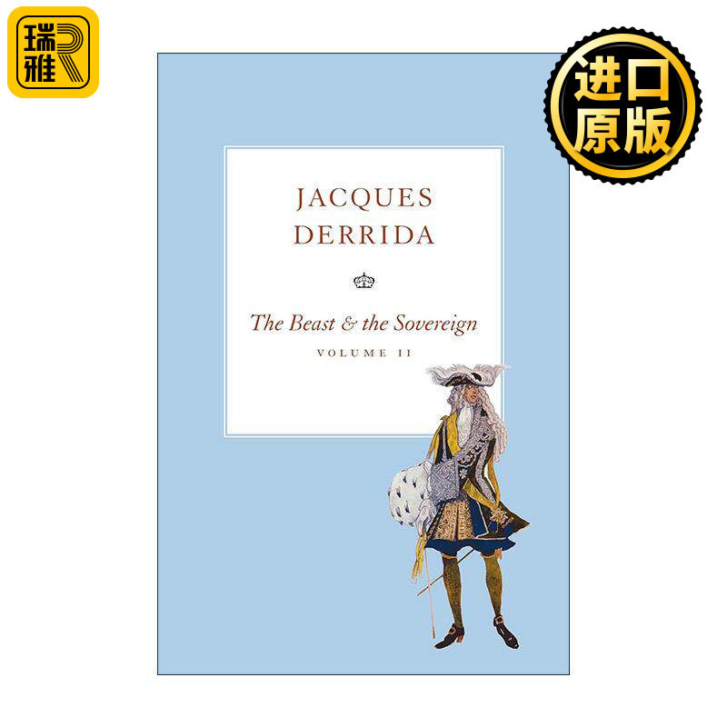 英文原版 The Beast and the Sovereign Volume II 野兽与主权者 卷二 哲学 雅克·德里达 英文版 进口英语原版书籍