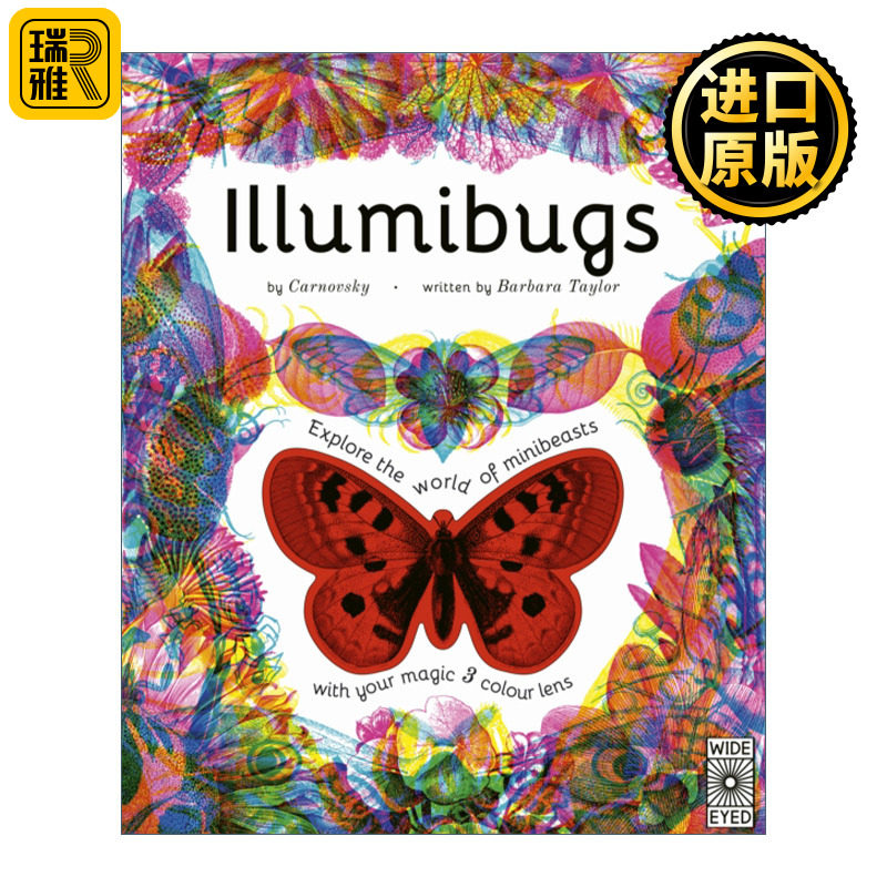 英文原版 Illumibugs Explore the world of mini beasts with your magic 3 colour lens 点亮虫虫 用神奇的三色镜头探索世界