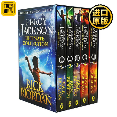英文原版 Percy Jackson Ultimate Collection 波西·杰克逊神话玄幻小说5册盒装 英文版 进口英语原版书籍
