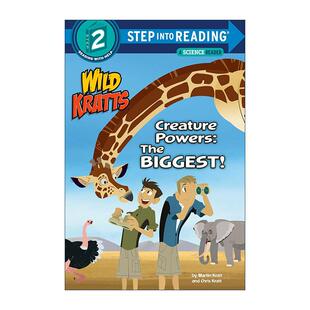 英文原版 Biggest 生物力量 Wild Kratts Powers 分级读物 英文版 Reading Creature The 强大 动物兄弟 兰登经典 into Step