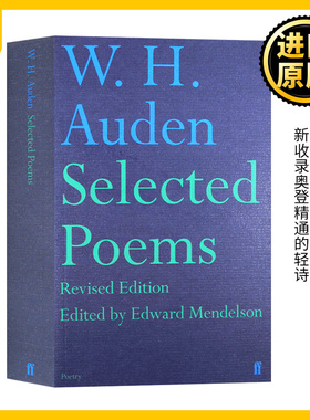 奥登诗选 英文原版 W.H.Auden Selected Poems 外国诗歌 Wystan Hugh Auden奥登诗集 另一种时间Another Time作者进口英语书籍