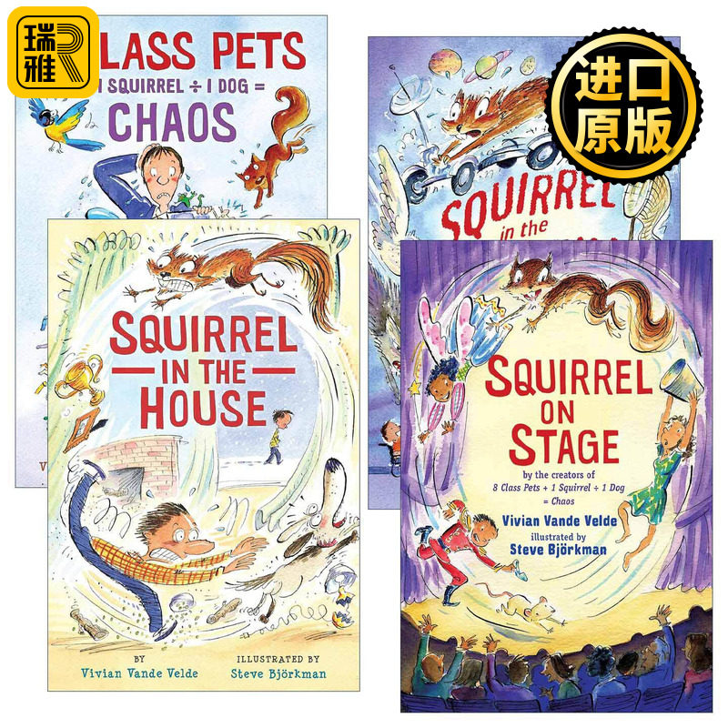 英文原版 Twitch the Squirrel 松鼠特维奇系列1-4册 爱伦坡奖得主Vivian Vande Velde 英文版 进口英语原版书籍