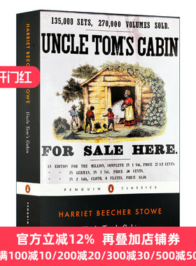 英文原版 Uncle Tom's Cabin 汤姆叔叔的小屋 斯陀夫人 企鹅黑经典 Penguin Classics 英文版 Harriet Beecher Stowe 进口英语书籍