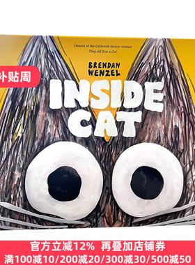 待在房子里的猫 英文原版 Inside Cat 儿童精装绘本 3-5岁 英文版 Brendan Wenzel 进口英语原版书籍