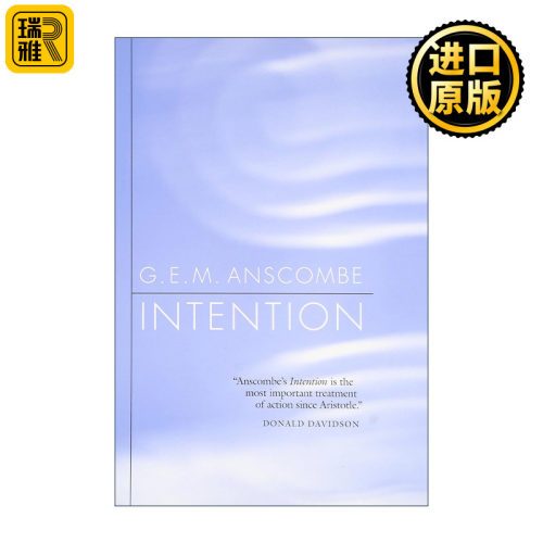 英文原版 Intention 意向 G.E.M.安斯康姆 现代哲学经典 英文版 进口英语原版书籍