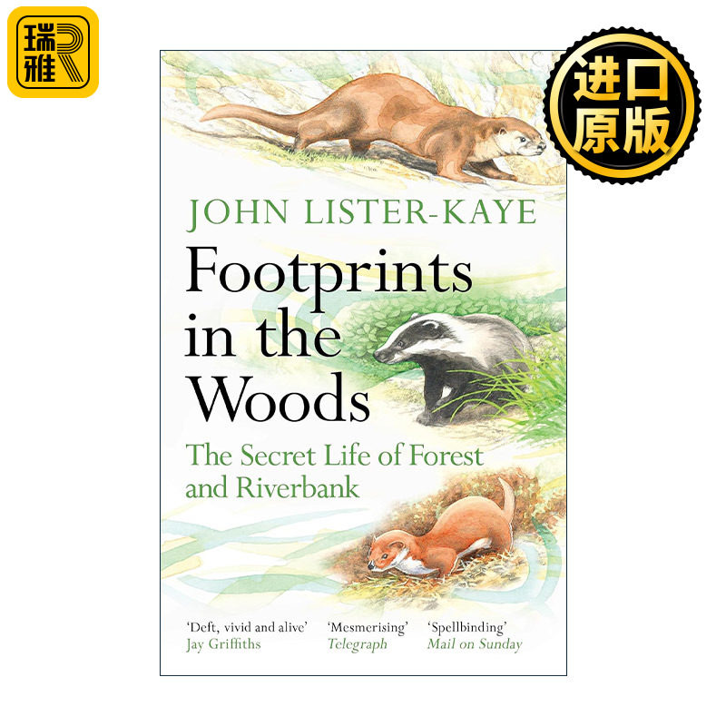英文原版 Footprints in the Woods 林中足迹 森林与河岸的秘密生活 约翰·李斯特-凯 英文版 进口英语原版书籍