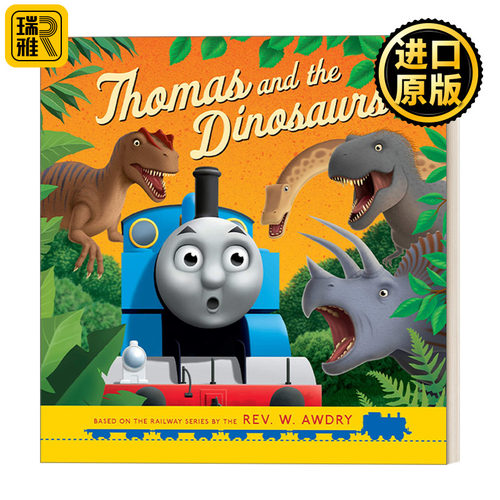 英文原版 Thomas & Friends: Thomas and the Dinosaurs 托马斯和他的朋友们 -托马斯和恐龙 大开本绘本