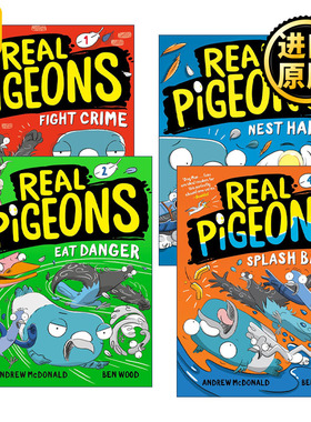 Real Pigeons 真正的鸽子系列4册 绘本图画书 侦探推理图样式小说 Andrew Mcdonald