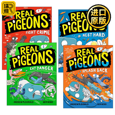 Real Pigeons 真正的鸽子系列4册 绘本图画书 侦探推理图样式小说 Andrew Mcdonald