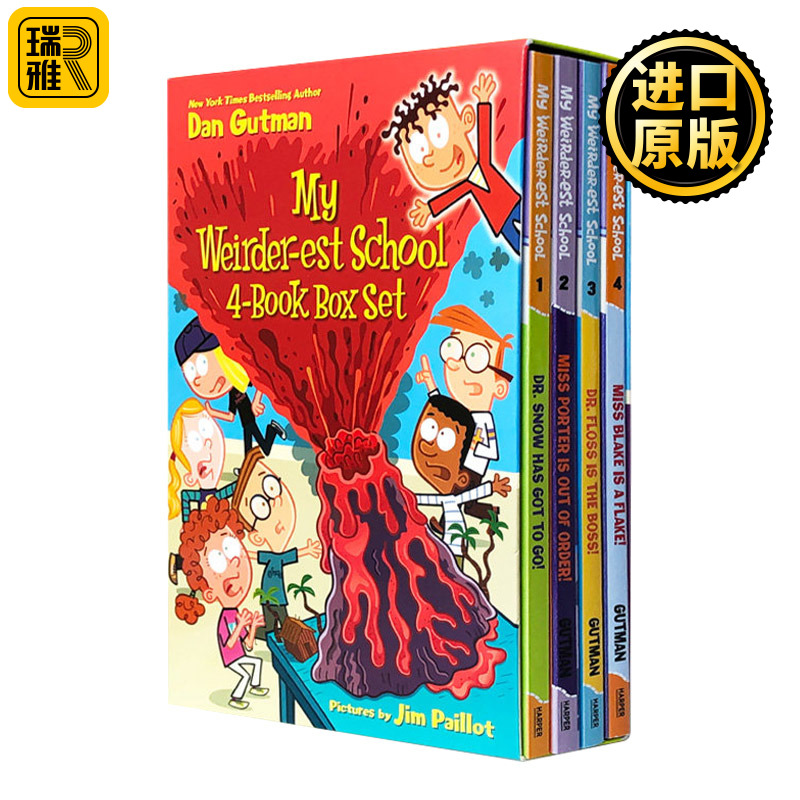 疯狂学校第五季1-4册盒装 英文原版 My Weirder-est School 4-Book Box Set 初级章节书 爆笑校园故事全英文版进口原版英语书籍