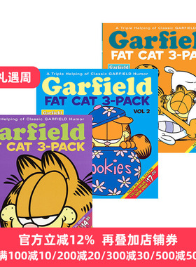 加菲猫 英文原版 漫画3卷 Garfield Fat Cat Volume 1-3 儿童英语读物 吉姆戴维斯 英文版 进口英语书籍