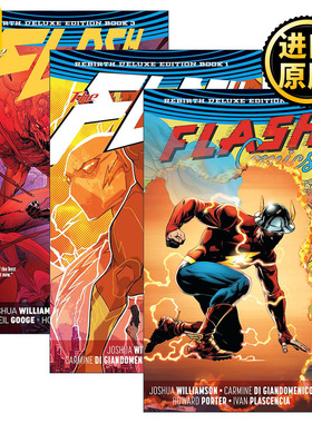 英文原版 The Flash The Rebirth Deluxe Edition 闪电侠 重生 3册 豪华精装收藏版 DC漫画 Joshua Williamson 英文版 进口原版书