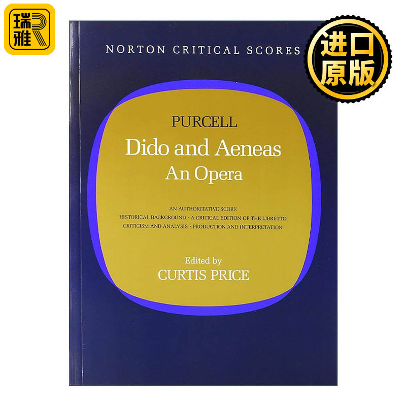 英文原版 Dido and Aeneas 狄朵与埃涅阿斯 歌剧 诺顿乐谱 巴洛克时期英国作曲家普赛尔 英文版 进口英语原版书籍