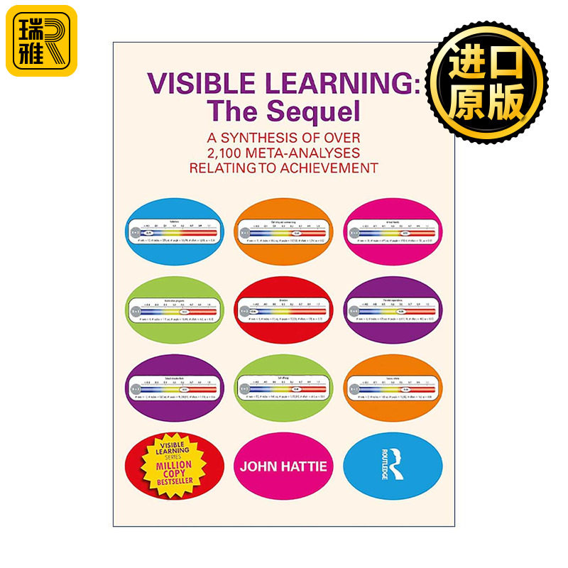 英文原版 Visible Learning The Sequel 可见的学习续篇 对2100多项关于学业成就的元分析的综合报告 英文版 进口英语原版书籍