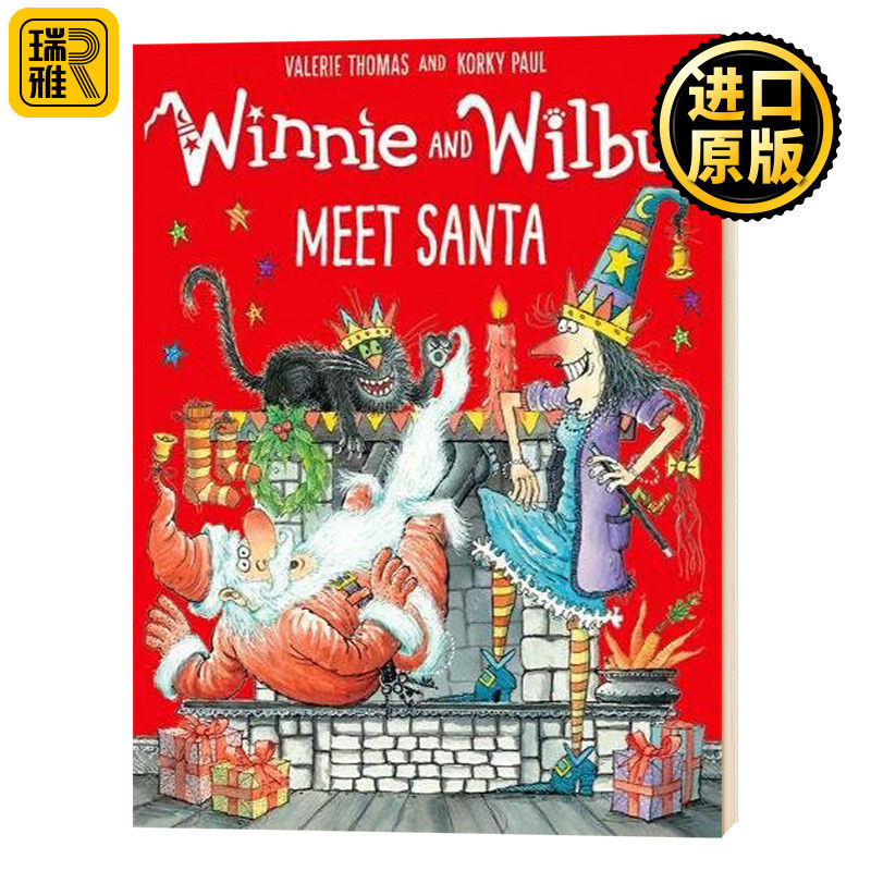 女巫温妮威尔伯遇见圣诞老人 Winnie and Wilbur Meet Santa 英文原版 系列 魔法故事插图童书 儿童绘本全套 进口英语书籍