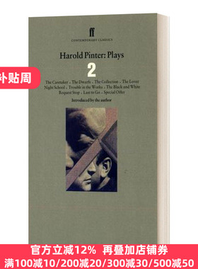 哈罗德品特戏剧集2 英文原版 Harold Pinter Plays 2 诺贝尔文学奖得主 看管人 收集 情人 英文版 Harold Pinter 进口英语原版书籍