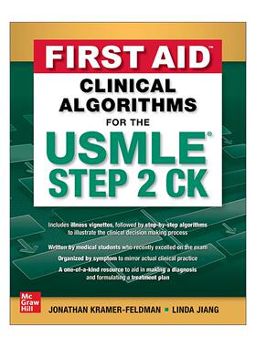 英文原版 First Aid Clinical Algorithms For the Usmle Step 2 CK 临床医学知识 临床算法考点速记 英文版 进口英语原版书籍
