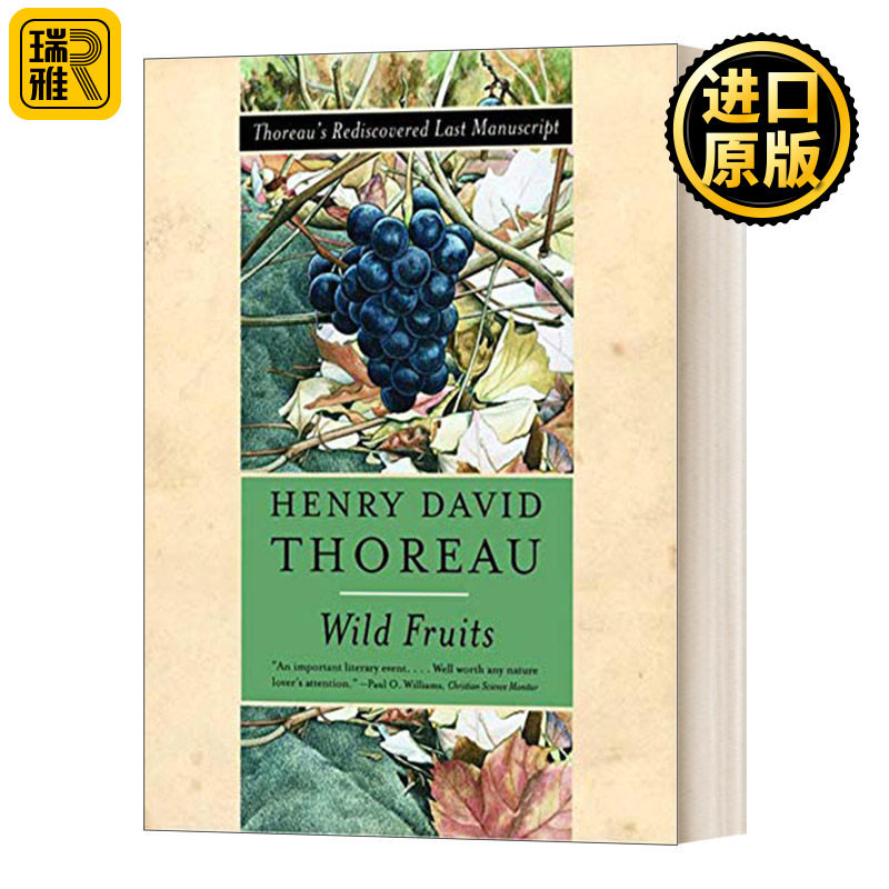 Wild Fruits 野果 梭罗被重新发现的最后手稿 散文 英文原版文集书籍