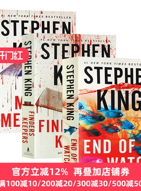 斯蒂芬金霍奇斯三部曲1-3 The Bill Hodges Trilogy 英文原版 悬疑推理小说 Mr Mercedes Finders Keepers End of Watch英语书籍