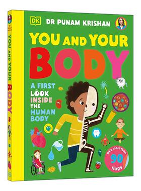 英文原版 You and Your Body 你和你的身体 DK儿童科学科普百科纸板翻翻书 BBC节目常驻医生Dr Punam Krishan 进口英语原版书籍