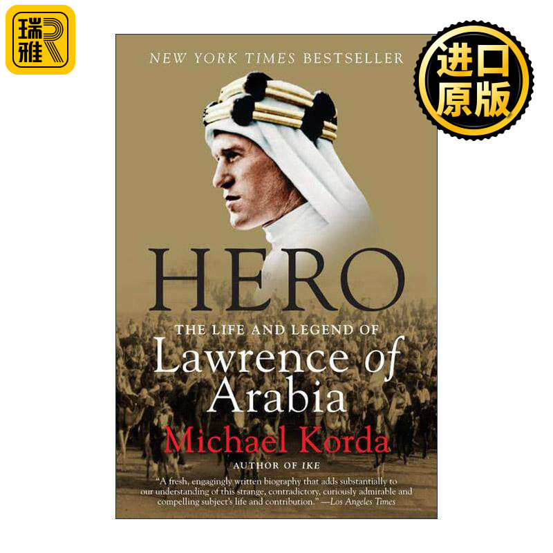 英文原版 Hero 阿拉伯的劳伦斯传奇 传记 英文版 进口英语原版书籍