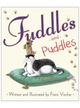 英文原版 Fuddles and Puddles 法豆猫和塘豆狗 迪士尼动画师Frans Vischer 英文版 进口英语原版书籍