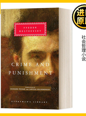 罪与罚 Everyman精装版 英文原版 Crime And Punishment 陀思妥耶夫斯基 英文版Fyodor Mikhailovich Dostoyevsky进口英语原版书籍
