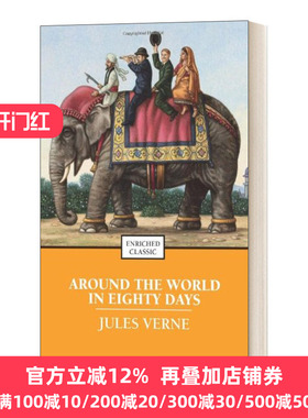 英文原版小说 Around the World in Eighty Days 80天环游世界 Enriched Classics系列 英文版 Jules Verne 进口英语原版书籍