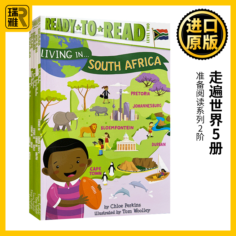 准备阅读系列2阶 走遍世界5册 英文原版 Ready To Read Around the World Level 2 五大国家地理知识英语科普 儿童英文版进口图书 书籍/杂志/报纸 儿童读物原版书 原图主图