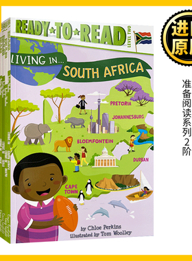 准备阅读系列2阶 走遍世界5册 英文原版 Ready To Read Around the World Level 2 五大国家地理知识英语科普 儿童英文版进口图书