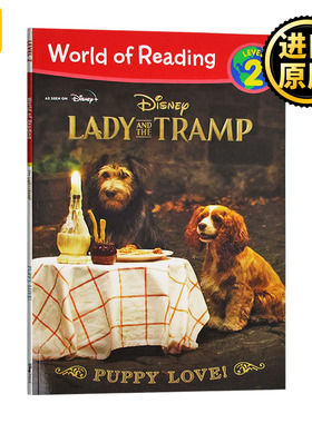 阅读世界分级读物第2级小姐与流浪汉 World of Reading Lady and the Tramp Puppy Love Level 2 英文原版 全英文版进口英语书籍