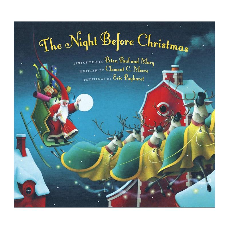 英文原版 The Night Before Christmas 圣诞前夜 儿童精装经典绘本 克莱门特·克拉克·摩尔 英文版 进口英语原版书籍
