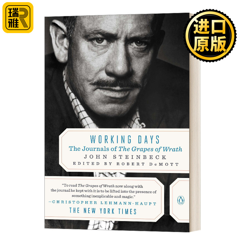工作日 愤怒的葡萄期刊杂志 英文原版 Working Days The Journals of the Grapes of Wrath  约翰斯坦贝克John Steinbeck 英语书籍
