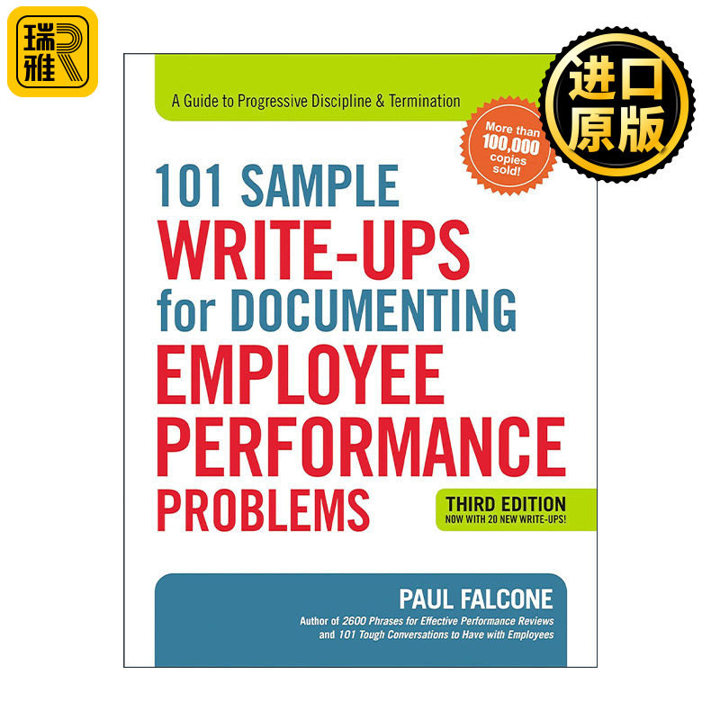 英文原版 101 Sample Write-Ups for Documenting Employee Performance Problems 绩效对话101个范例 英文版 进口英语原版书籍