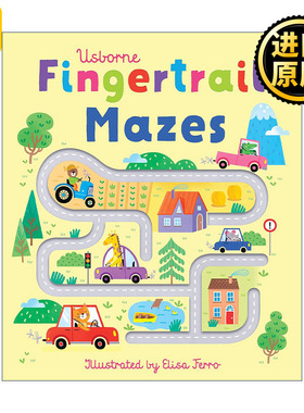 正版 Usborne Fingertrail Mazes 尤斯伯恩手指迷宫书 幼儿启蒙触摸书 益智游戏 英文原版 进口英语书籍