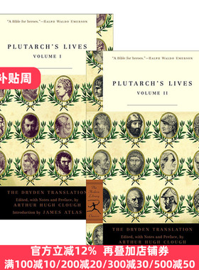 英文原版 Plutarch's Lives 普鲁塔克生平1-2册 Modern Library Classics 英文版 Plutarch 进口英语原版书籍