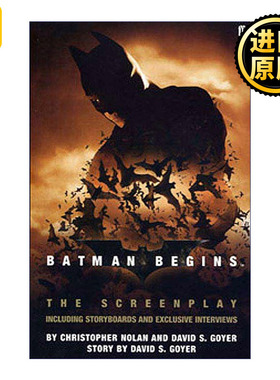 英文原版 Batman Begins: The Screenplay: Including Storyboards and Exclusive Interviews 蝙蝠侠 侠影之谜剧本 含分镜和独家