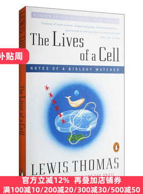 细胞生命的礼赞 一个生物学观察者的手记 英文原版 The Lives of a Cell Notes of a Biology Watcher Lewis Thomas 进口英语书籍