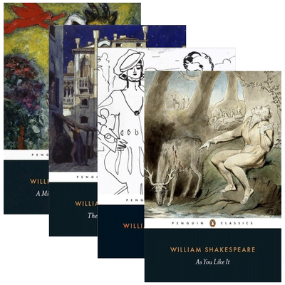 莎士比亚四大喜剧4册套装 英文原版 Four Great Comedies 仲夏夜之梦 皆大欢喜 威尼斯商人 第十二夜 经典名著文学 进口英语书籍