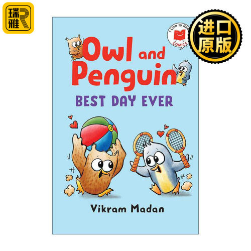英文原版 Owl and Penguin Best Day Ever I Like to Read Comics 猫头鹰与企鹅 儿童趣味漫画绘本 Vikram Madan 英文版