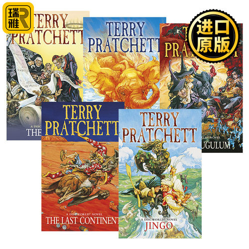 英文原版 Discworld Novel 碟形世界系列21-25 五册套装 畅销科幻小说 Terry Pratchett 攻占消失岛 英文版 进口英语原版书籍