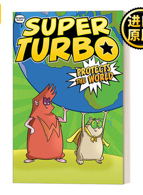 Super Turbo Protects the World 仓鼠超人系列#4彩页漫画书 英文原版儿童漫画