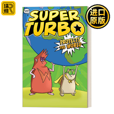Super Turbo Protects the World 仓鼠超人系列#4彩页漫画书 英文原版儿童漫画
