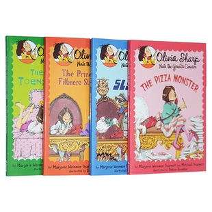 Olivia Sharp系列4册 英文原版 秘密特工 Nate the Great 儿童绘本 大侦探内特同作者 儿童章节桥梁书英文版进口英语书籍